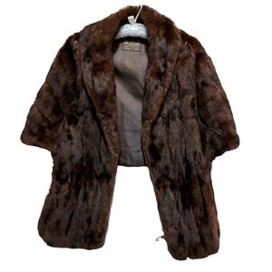 Lurch, Pomona, CA furrier - fur stole, I think it’s mink - vintage - one size